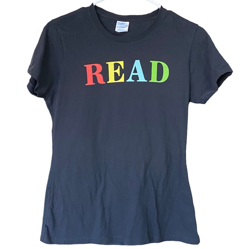 READ Book Reader Library Geek Spell Out Black S Women’s T-Shirt MINTY Reading